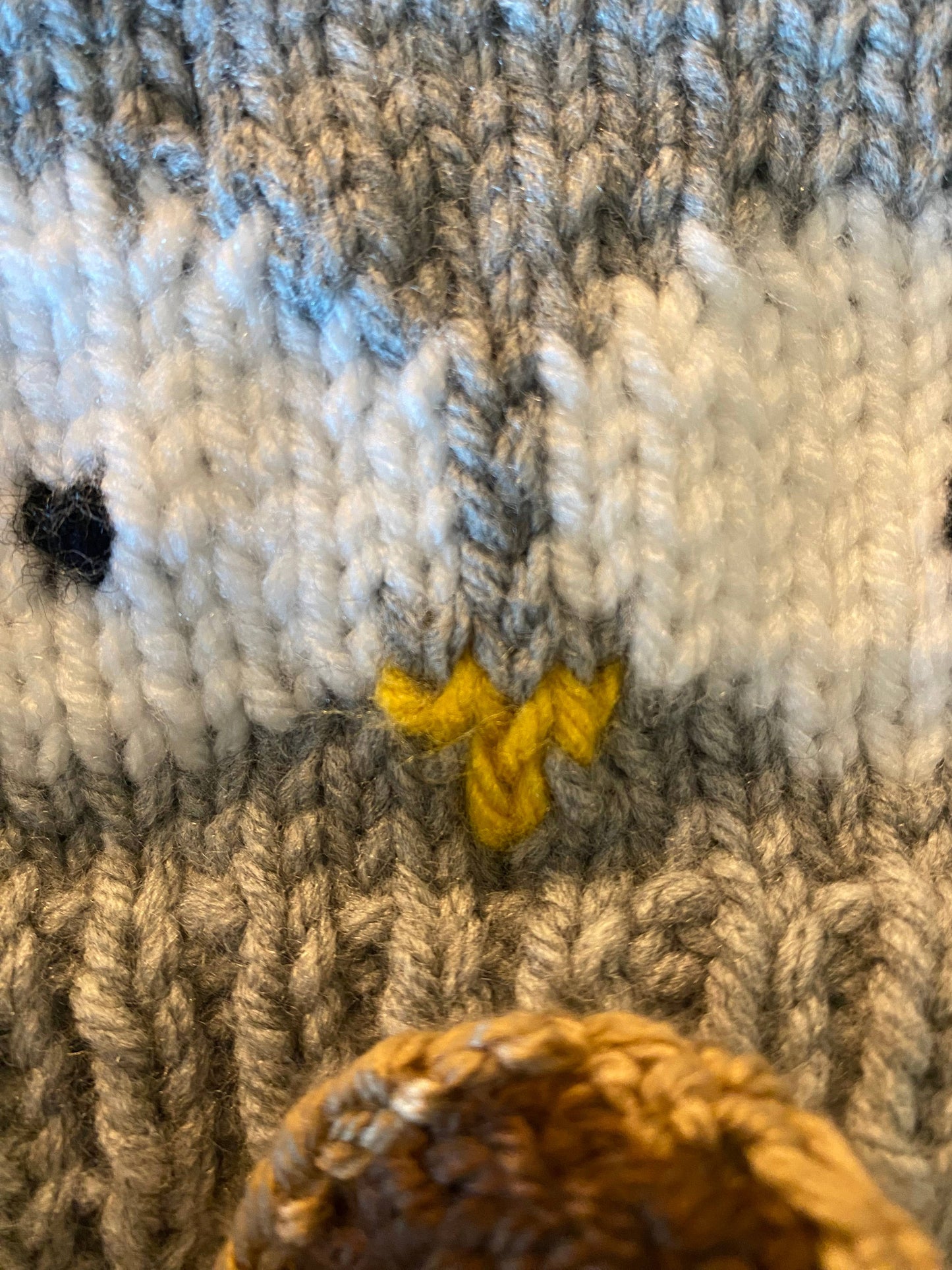 Owl hat; hand knit baby infant hats beanie newborn toddler : Baby