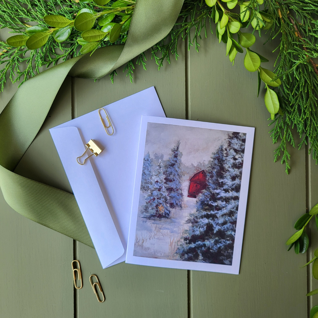 "Snow Laden" Art Notecard