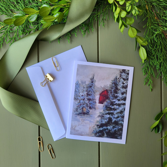 "Snow Laden" Art Notecard