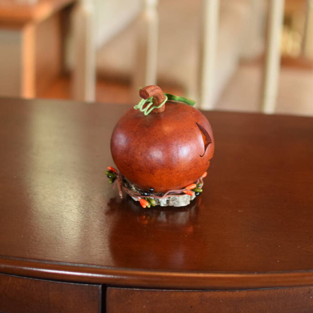 Hand-Crafted Pumpkin Gourd - Frederick Miniature - Fall