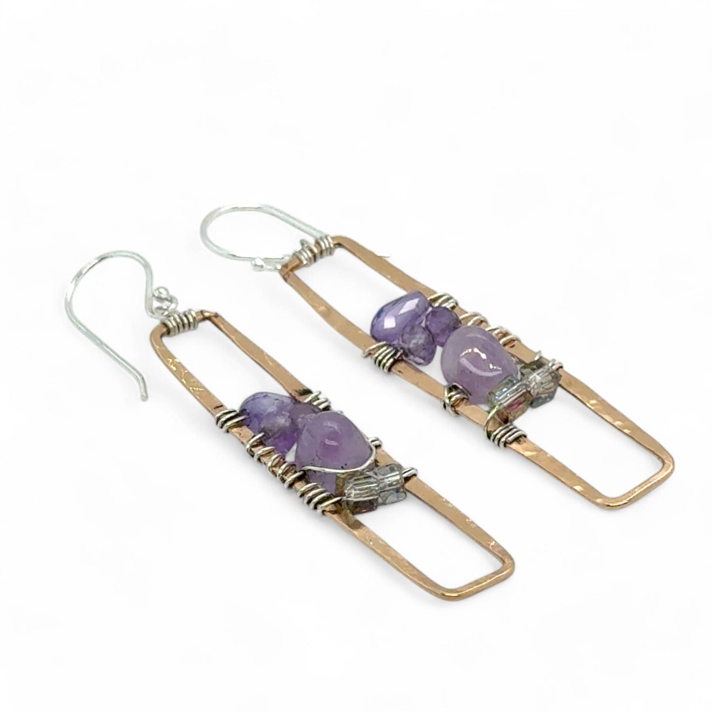 Lilac Rectangle Earrings E84025