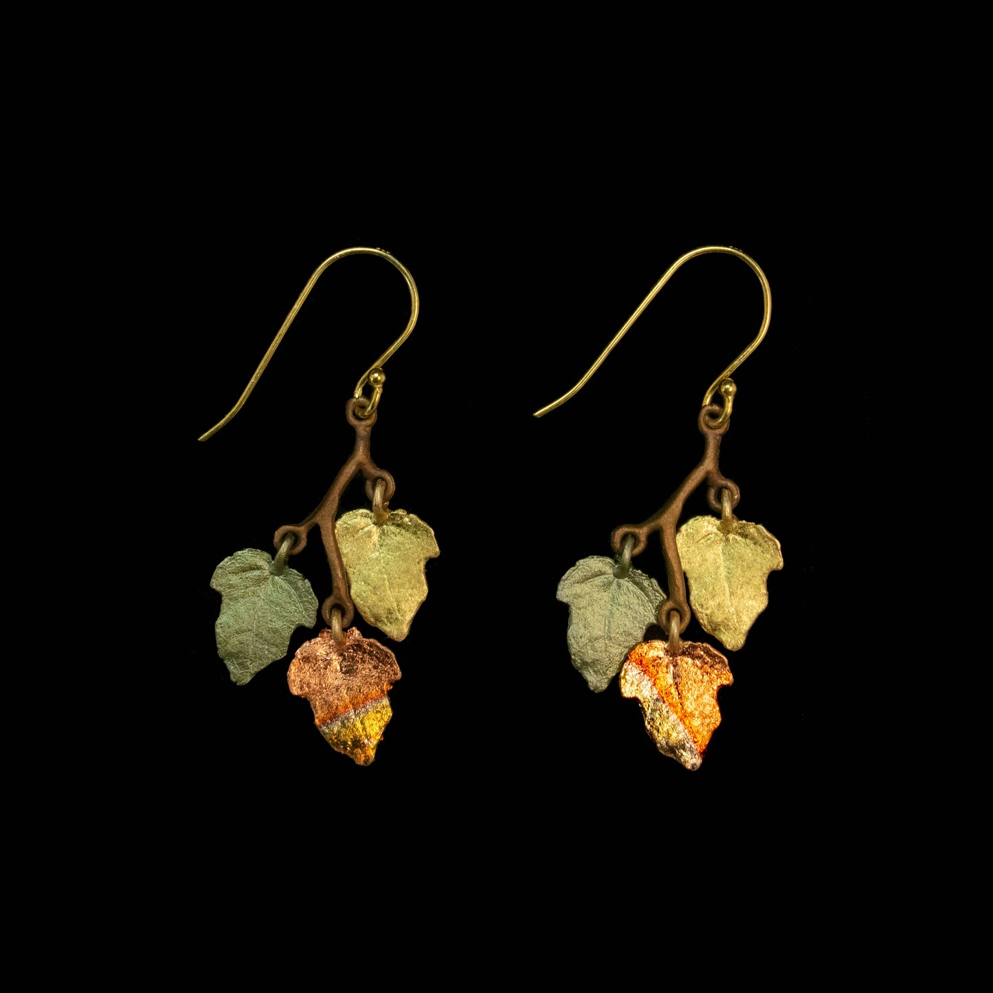 Sugar Maple Dainty 3-Leaf Wire Earrings