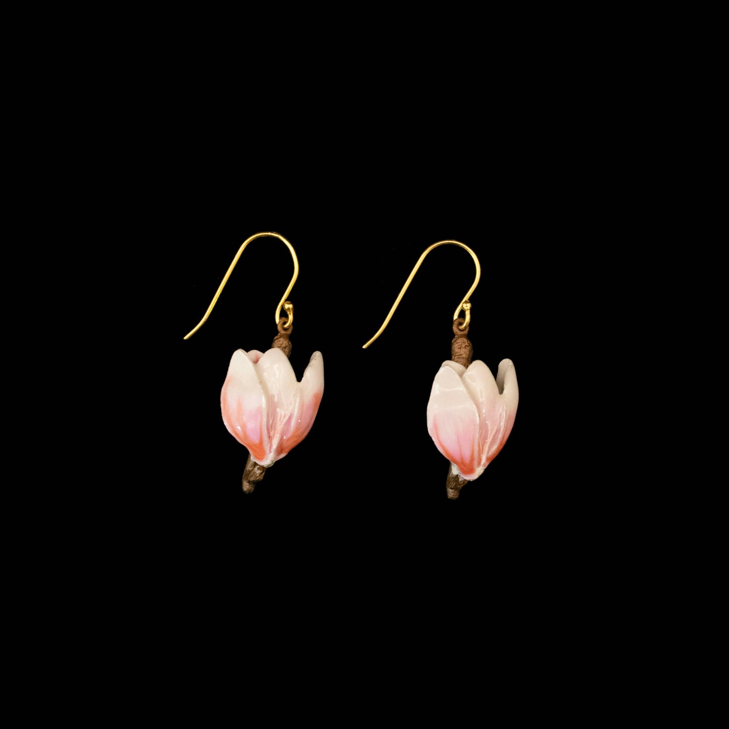 Pink Magnolia Wire Earrings