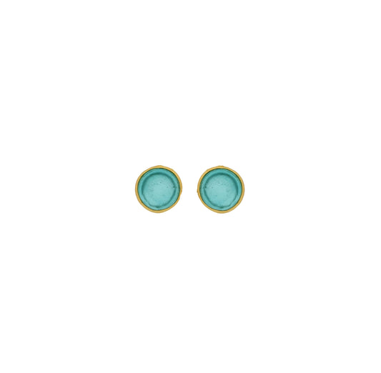Bubble Post Earrings: Teal