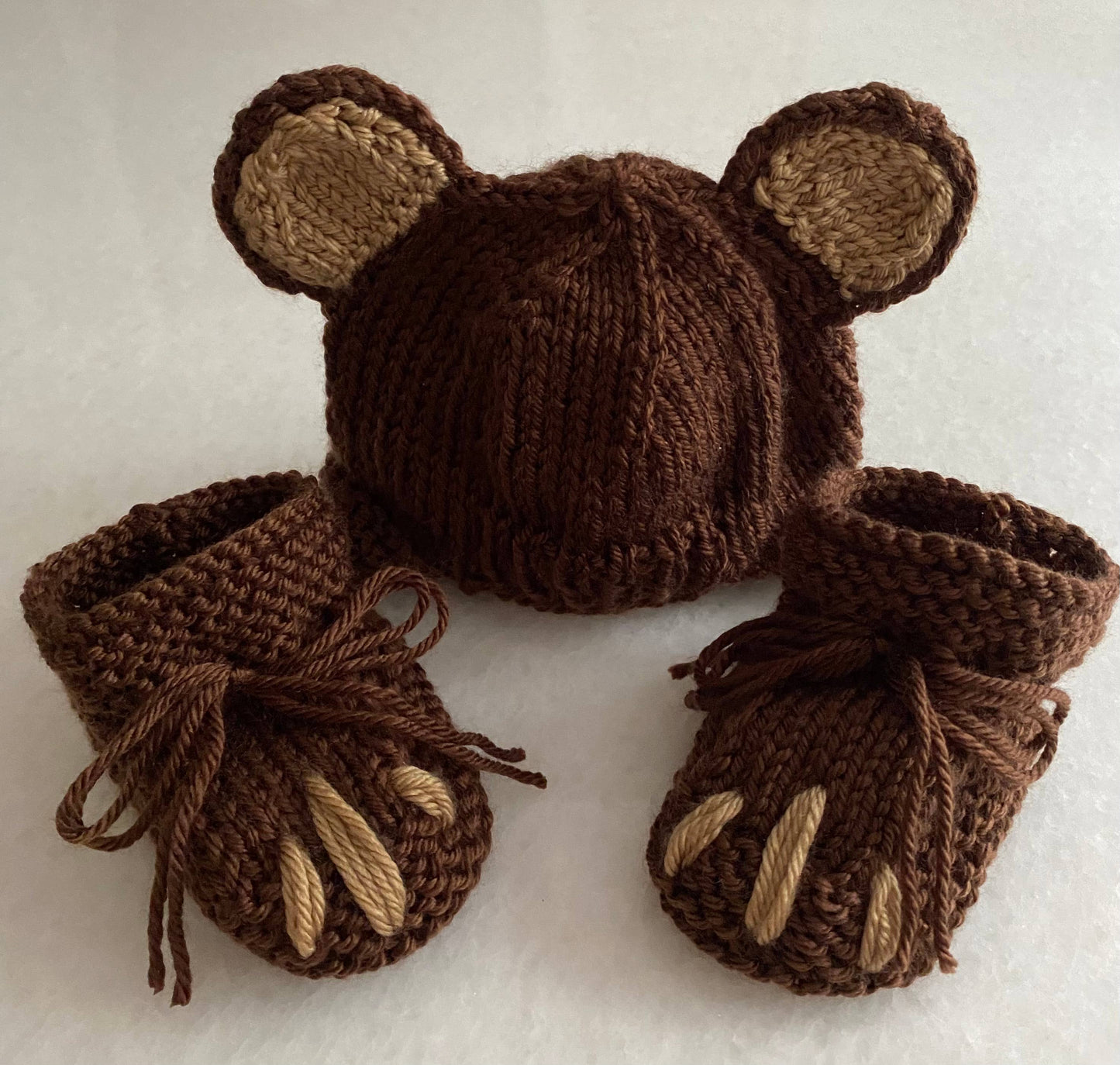 Bear Baby Hat in Cocoa Brown
