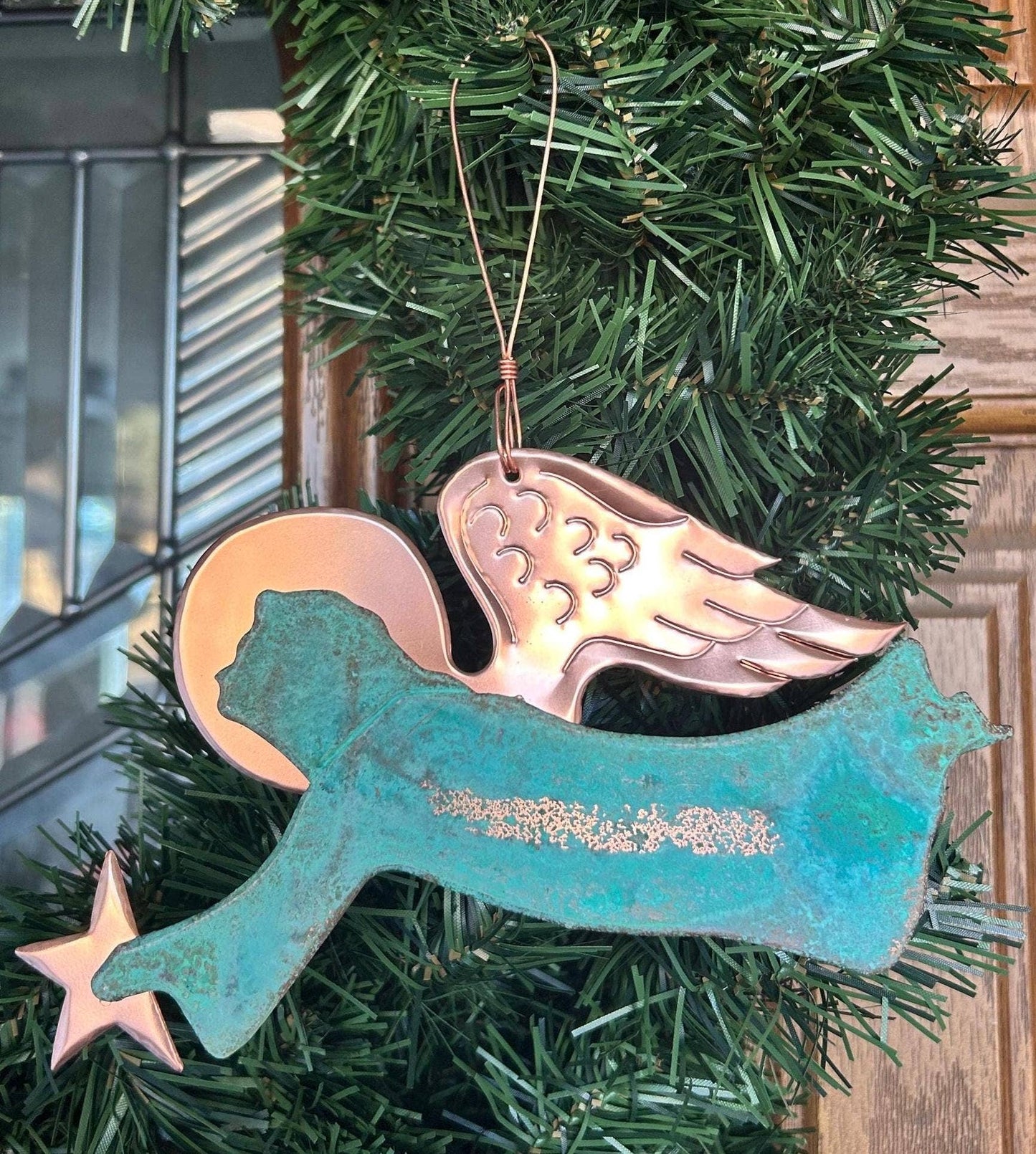 Angel Copper Christmas Ornament