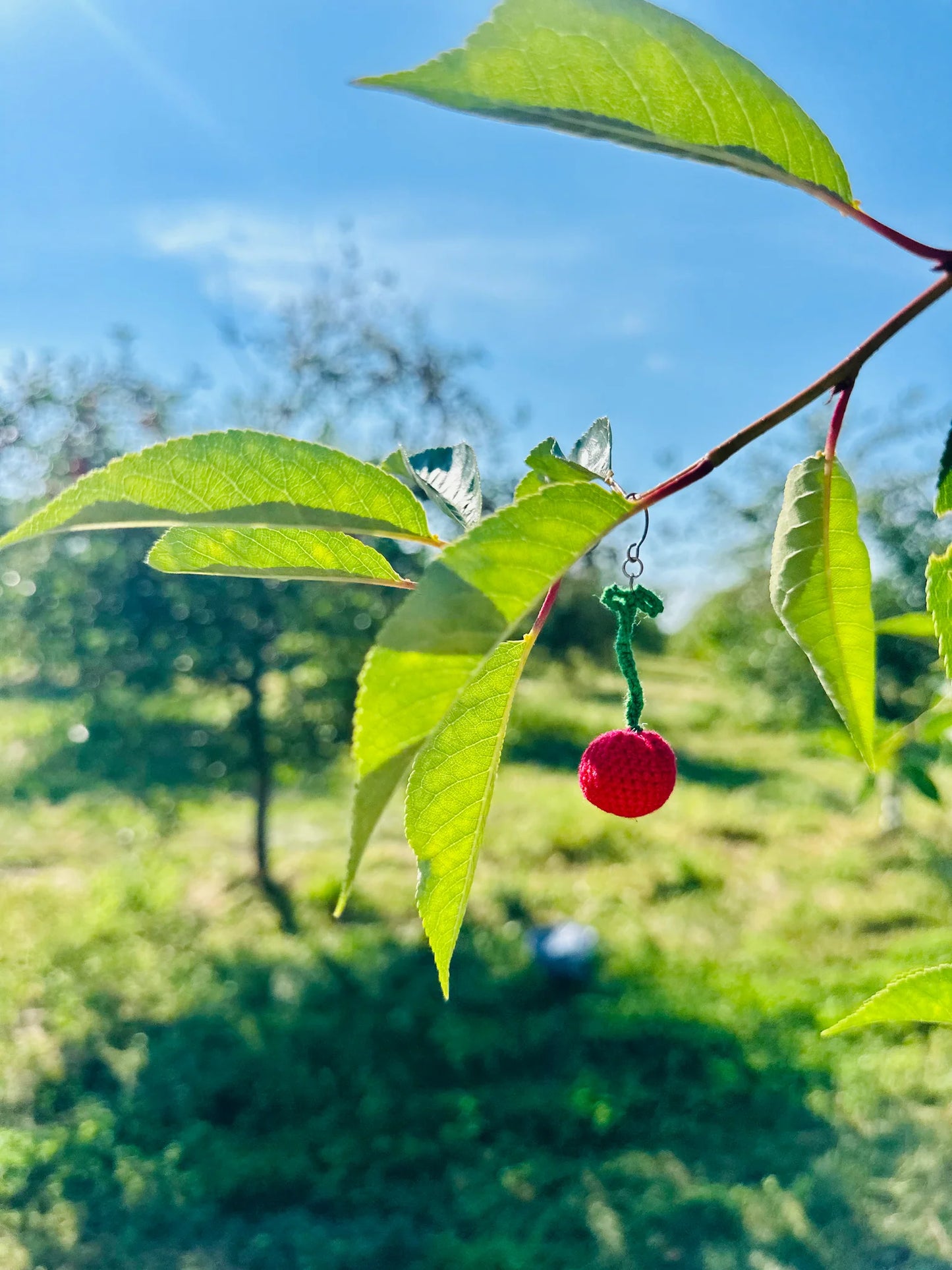 Crochet Cherry Dangles