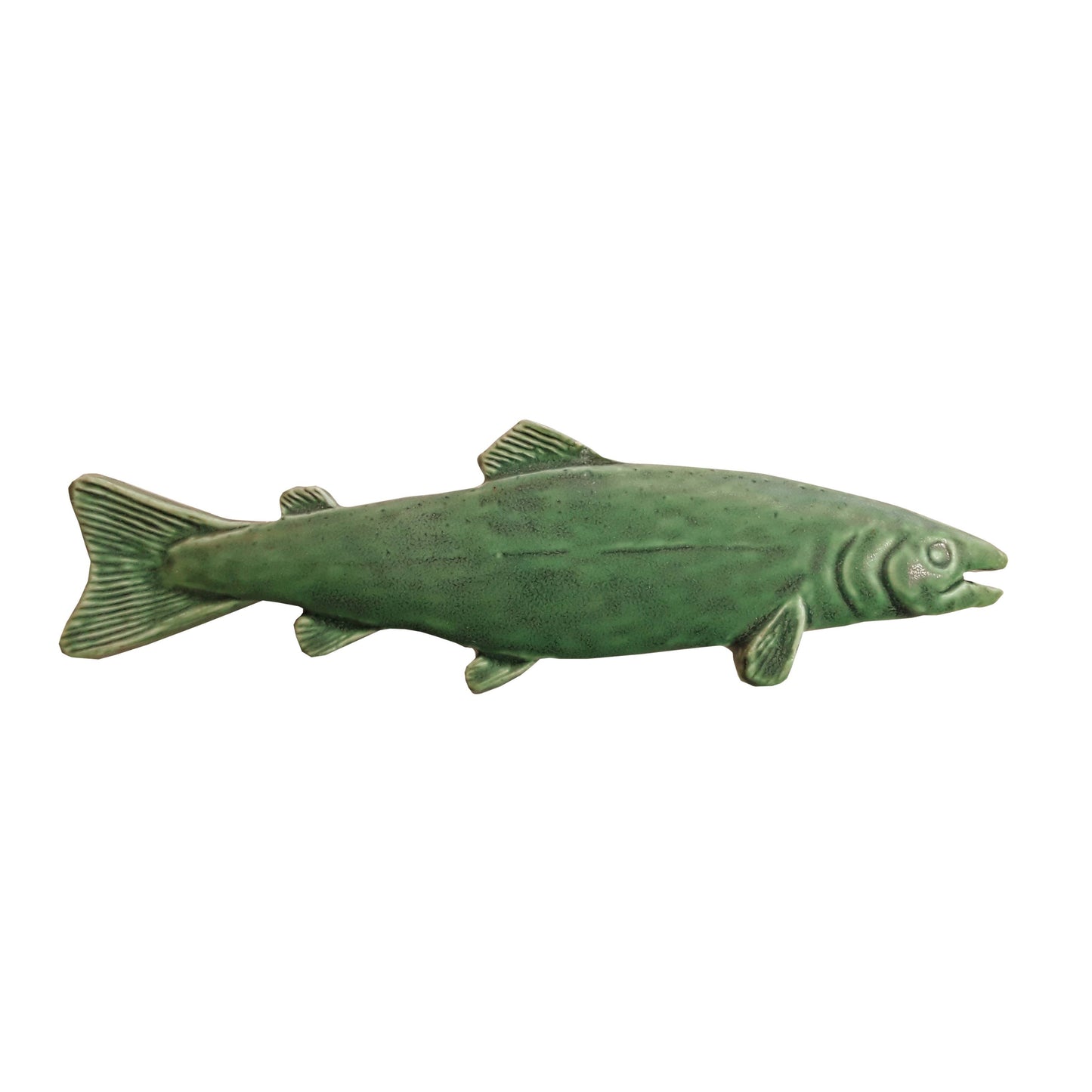 Atlantic Salmon Art Tile: Leaf Green glaze