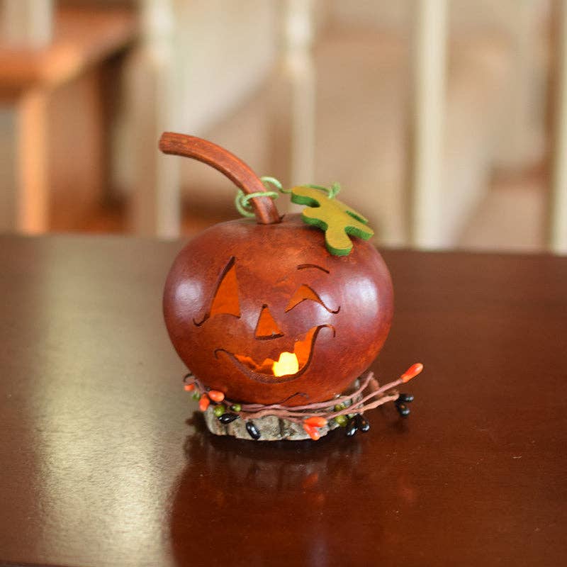 Hand-Crafted Pumpkin Gourd - Frederick Miniature - Fall