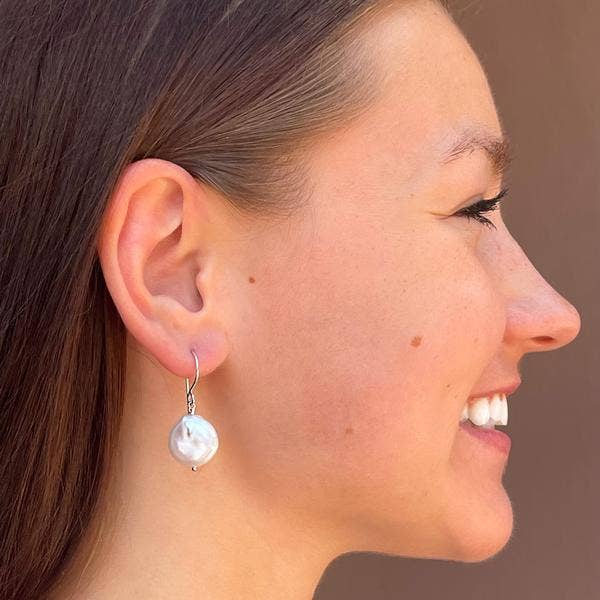 Pearl Coin Earrings