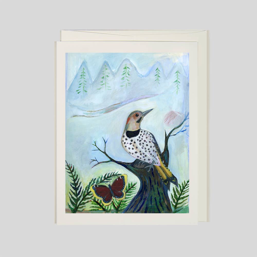 Greeting Card, Nature Card, Bird, Fine Art, Flicker