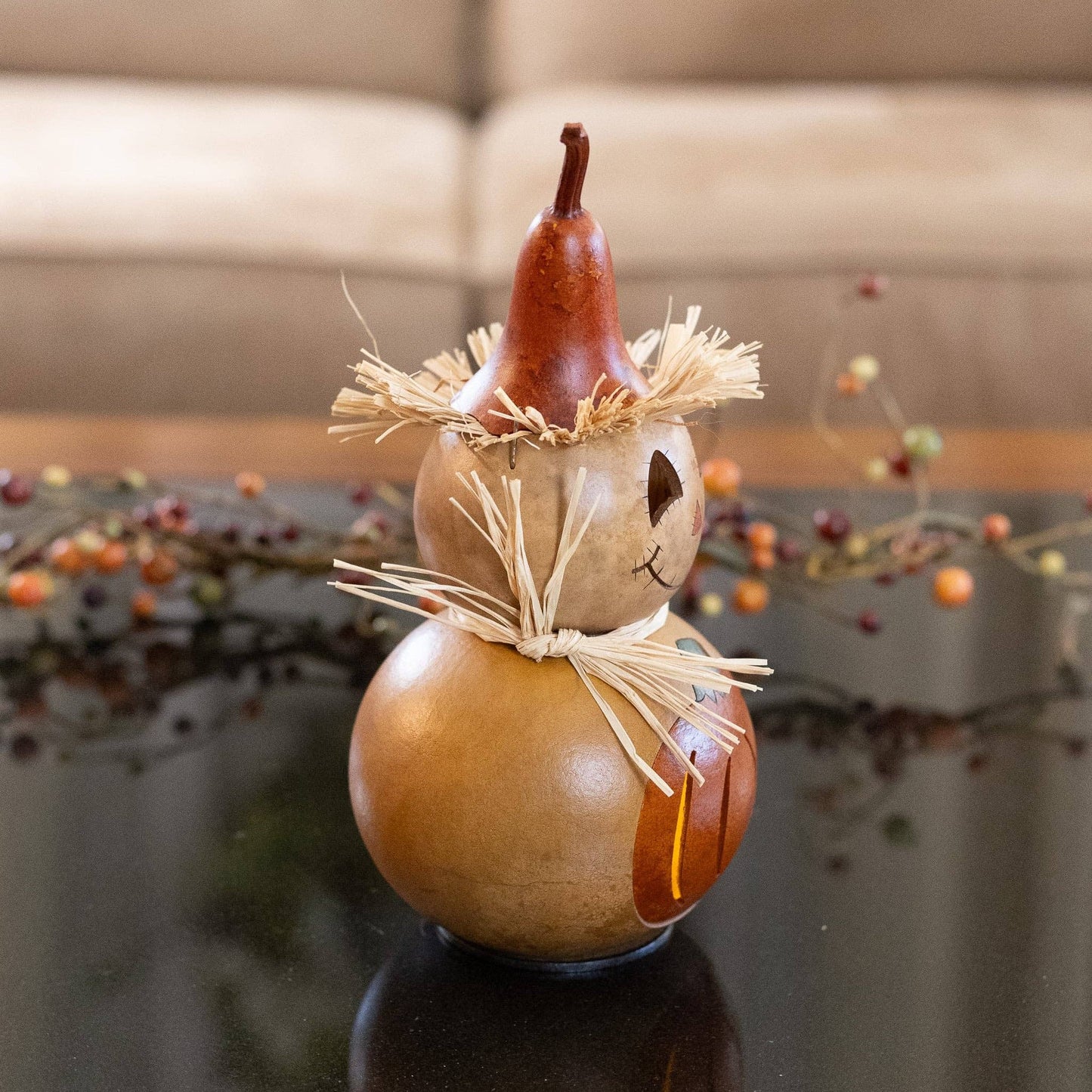 Hollis Scarecrow Gourd - Miniature