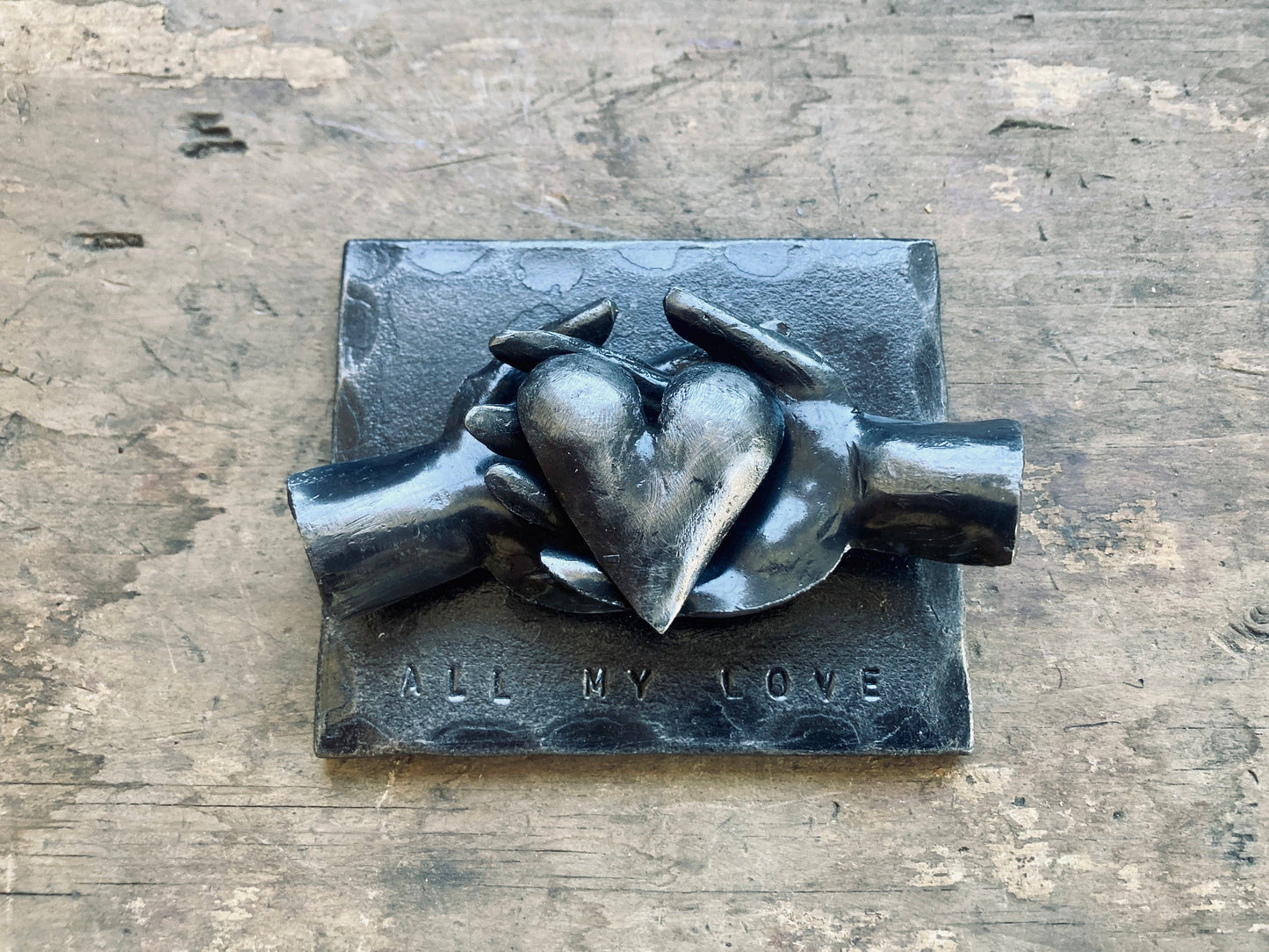 Heart in Hand Sculpture: "All My Love"