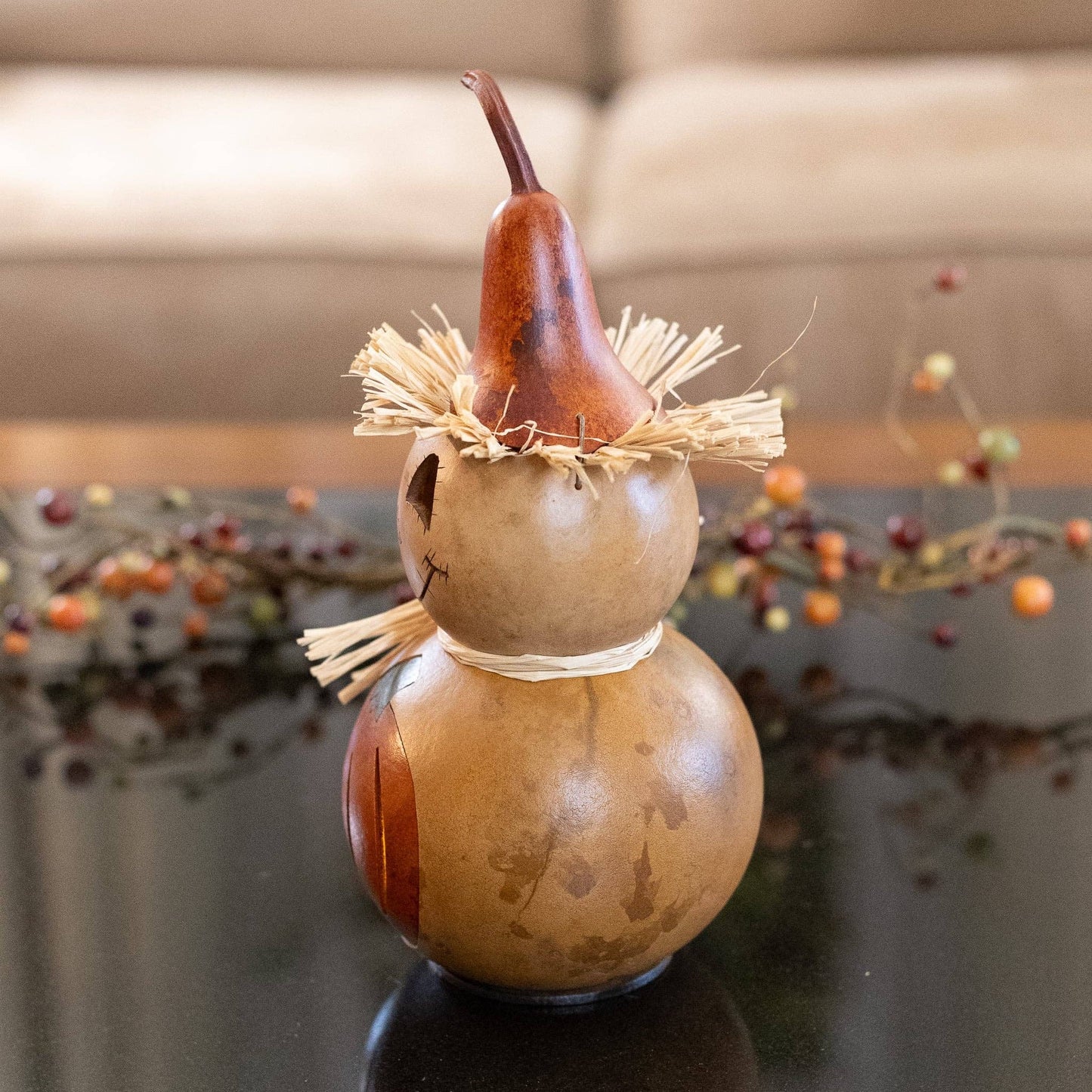 Hollis Scarecrow Gourd - Miniature