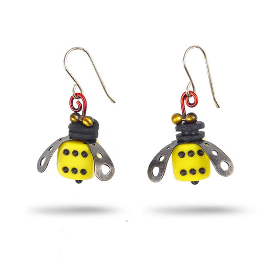 Boxcar Bee Earrings