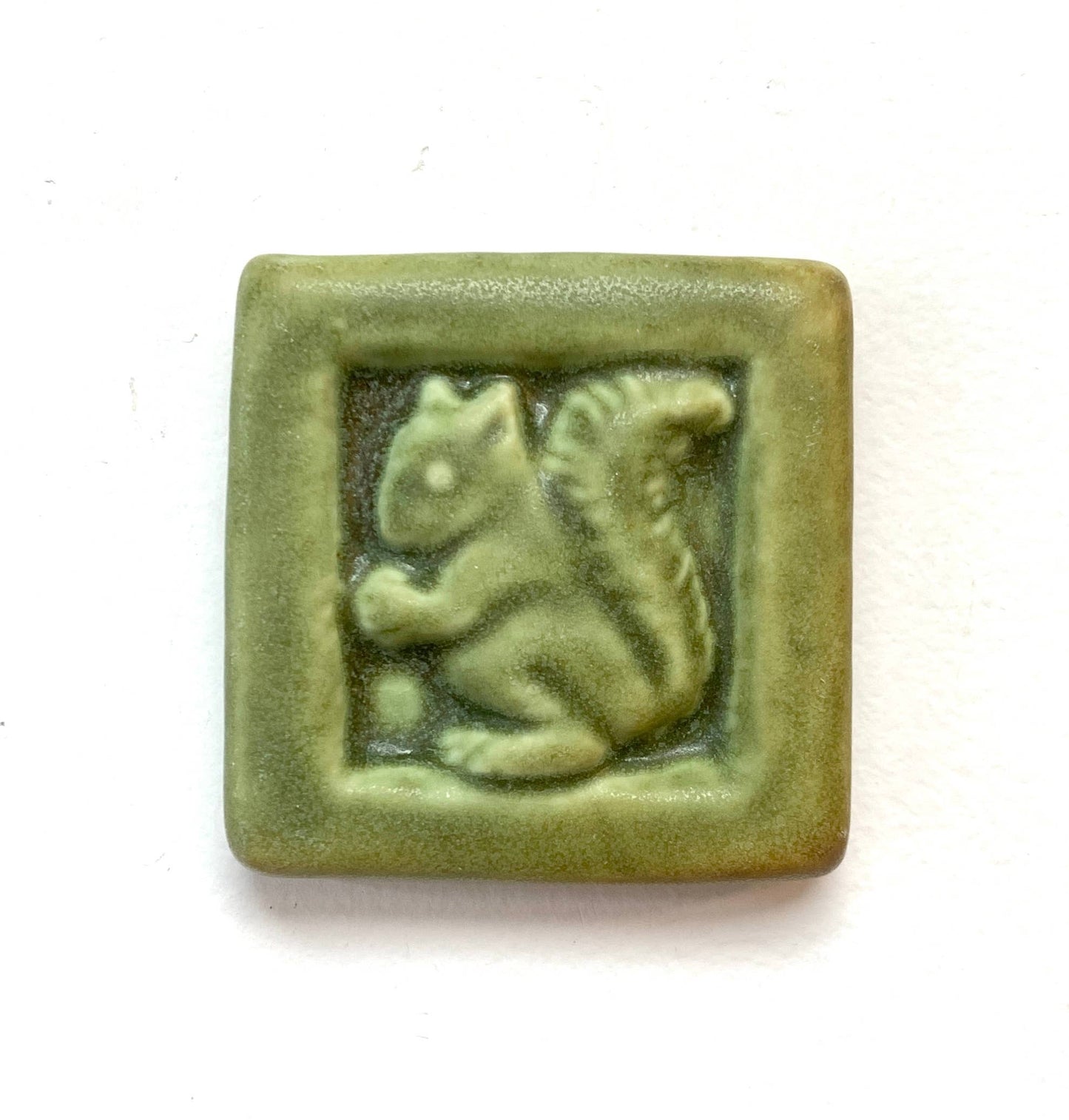 Squirrel Art Tile 2x2": Sepia Glaze