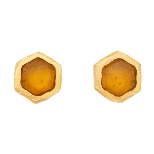 Honeycomb Stud Earrings