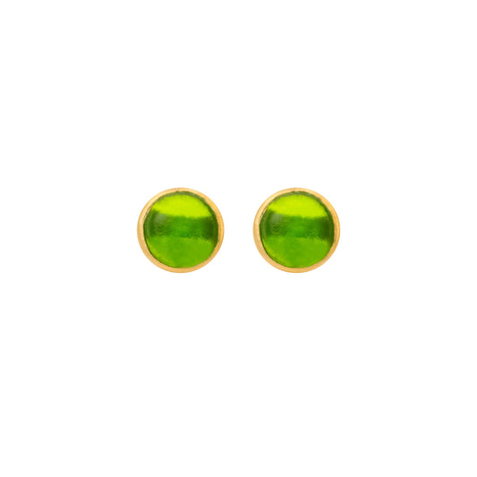 Bubble Post Earrings: Green