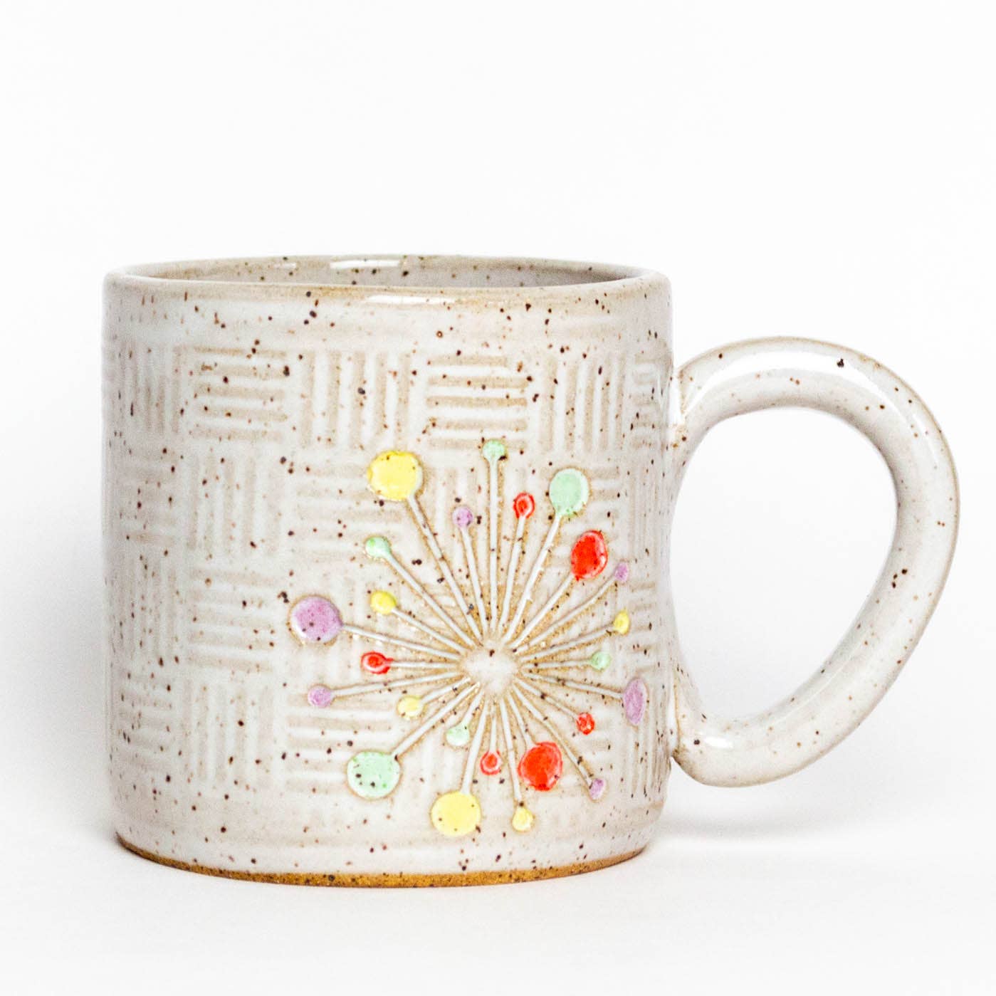 Mid Century Art Deco Handmade in Ohio, Ceramic 10 oz Mug