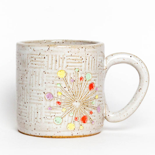 Mid Century Art Deco Handmade in Ohio, Ceramic 10 oz Mug