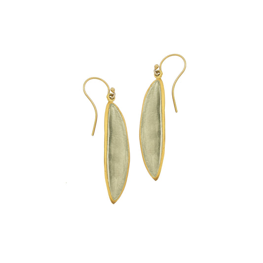 Eucalyptus Wire Earrings: Frosted Clear