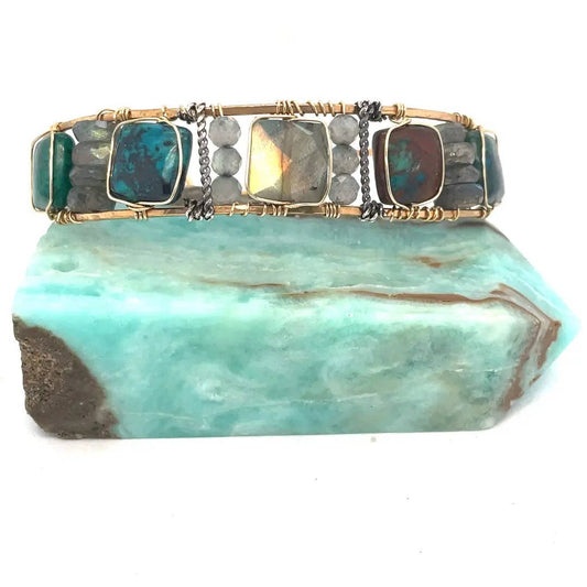 Promenade Chrysocolla Cuff Bracelet B376