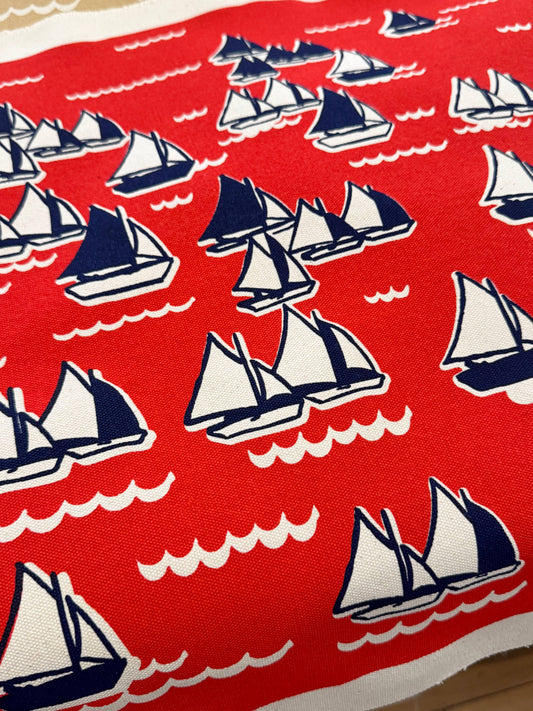 Bucket Hat – Sailing in Red: Two Sizes