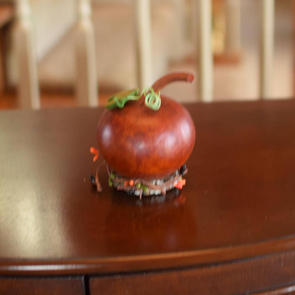 Hand-Crafted Pumpkin Gourd - Frederick Miniature - Fall