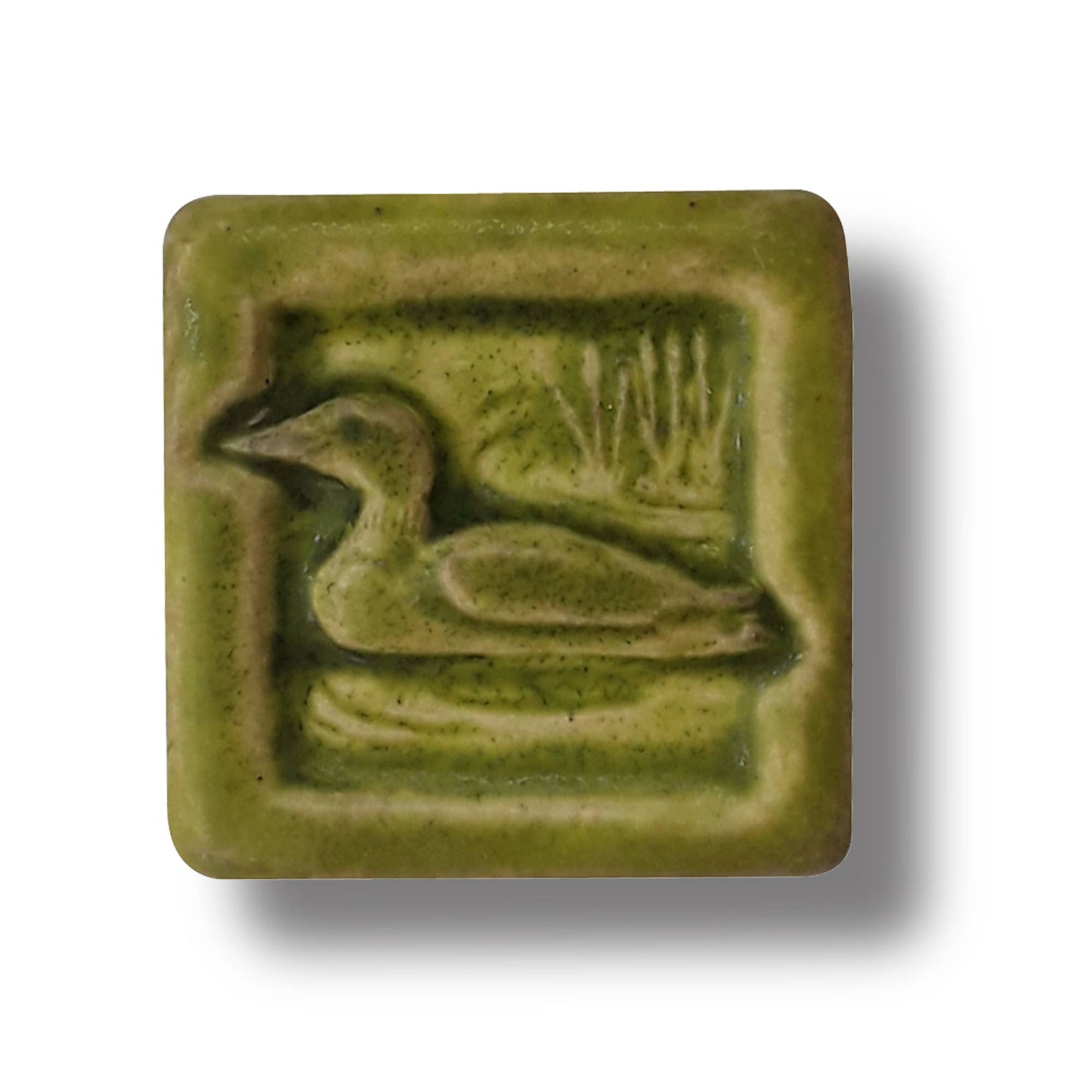 Loon Art Tile 2x2" Water Bird Pond theme Nature decor Birds: Freshwater glaze