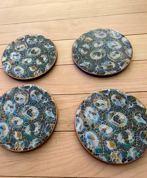 Petoskey Stone Pattern 4" Coaster Set