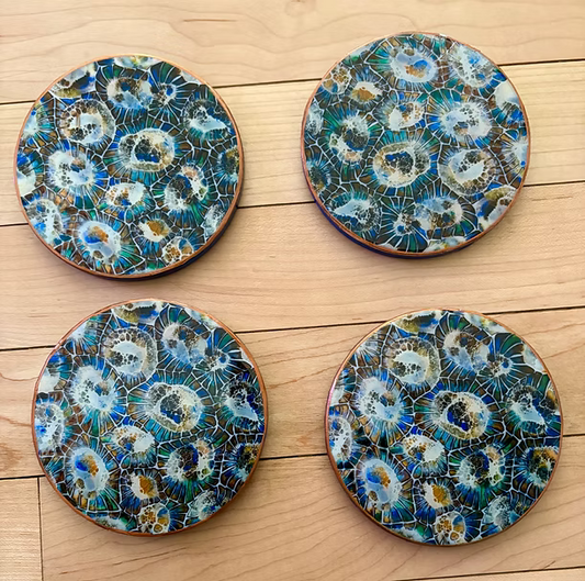 Petoskey Stone Pattern 4" Coaster Set
