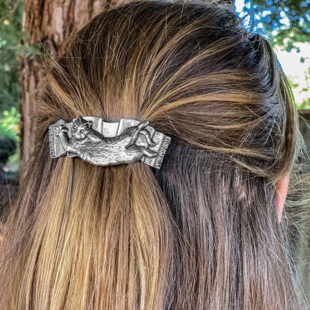Barrette - Playful Cat 70mm