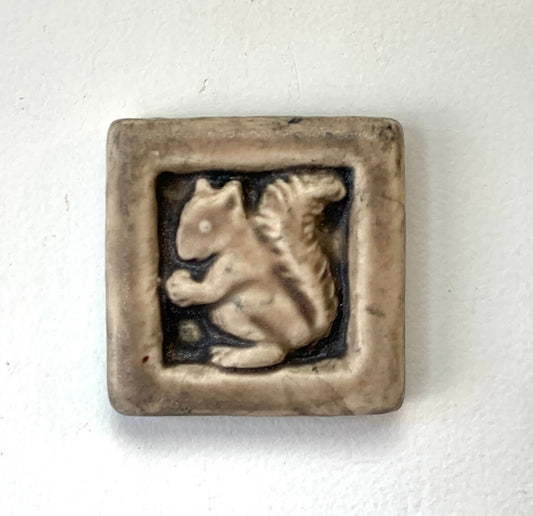 Squirrel Art Tile 2x2": Sepia Glaze