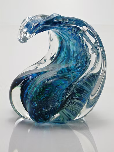 Medium 4" Wave Glass Sculpture