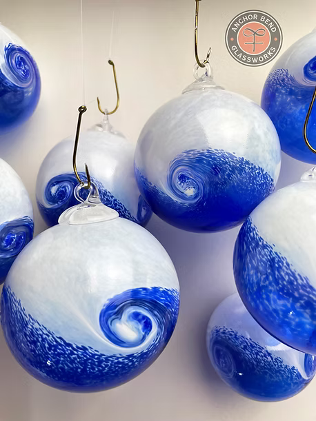 Cobalt Wave Ornament