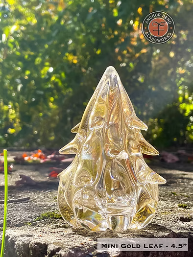 4.5" Glass Tree - Gold