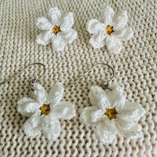 Poinsettia Flower Dangles - Red or White