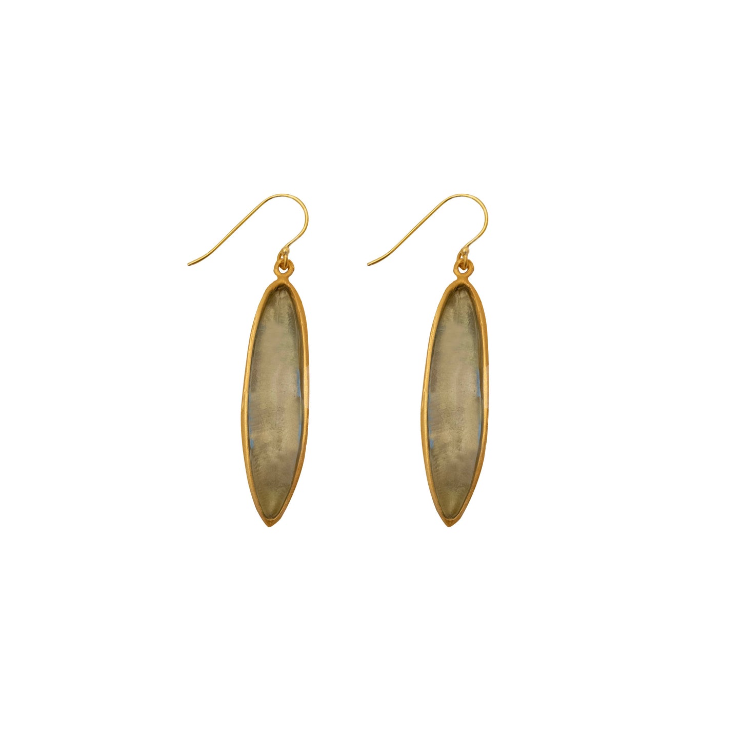 Eucalyptus Wire Earrings: Light Blue