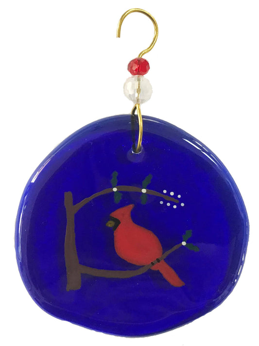 Ornament - Redbird & White Berries