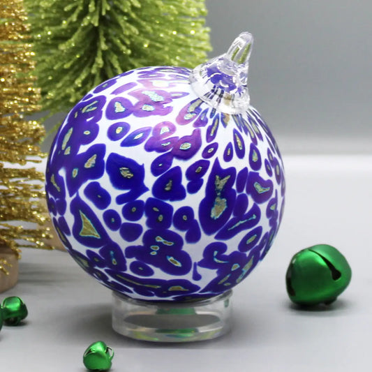 Dapple Ornament - White, Blue & Silver