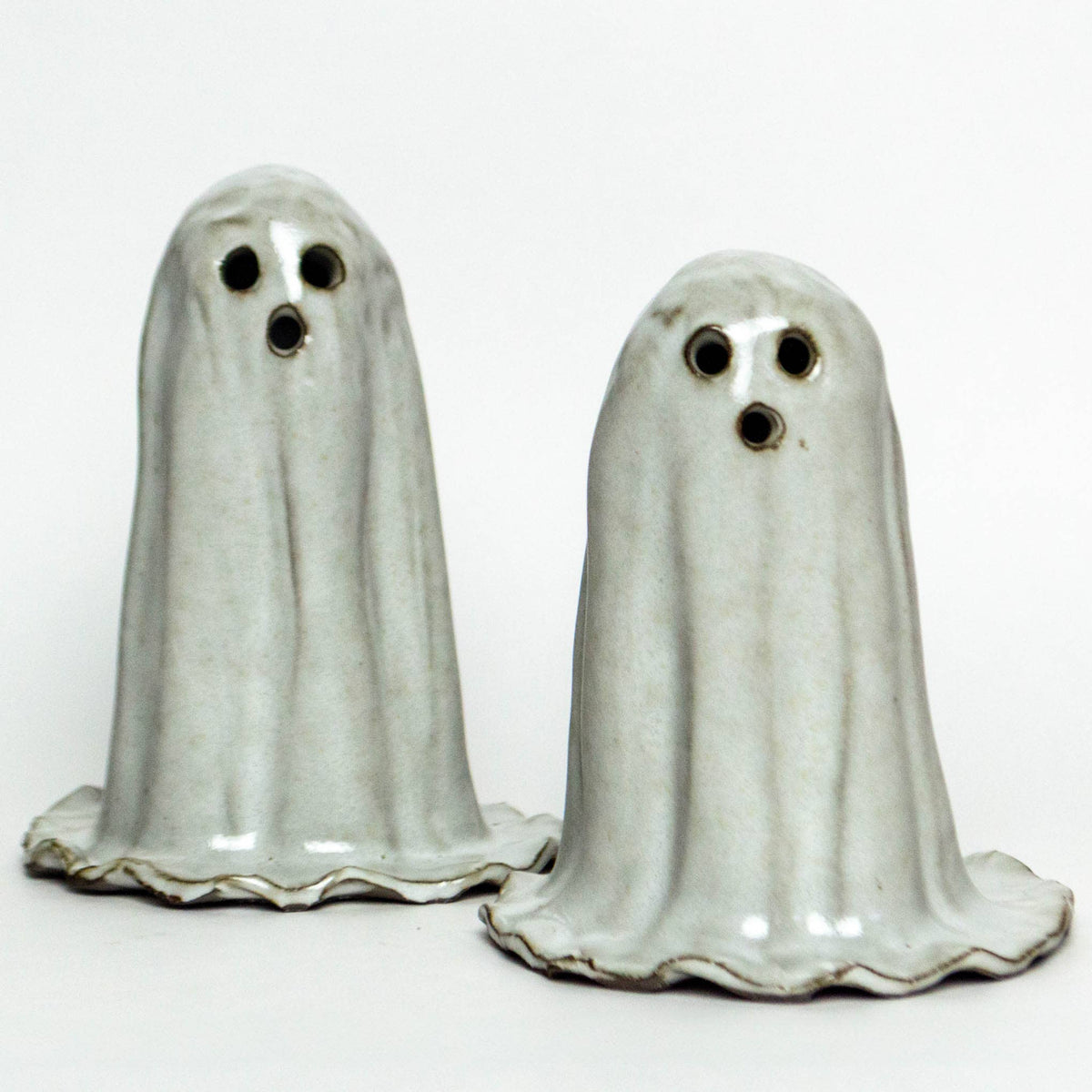 Halloween Lantern Ghosts -Handmade in Ohio Stoneware Figures
