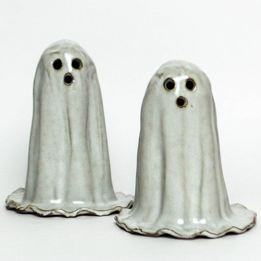 Halloween Lantern Ghosts -Handmade in Ohio Stoneware Figures