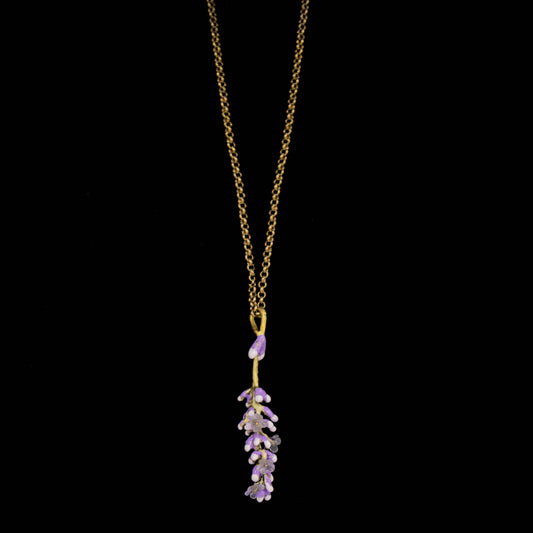 Lavender Pendant Necklace - 22" Adj.