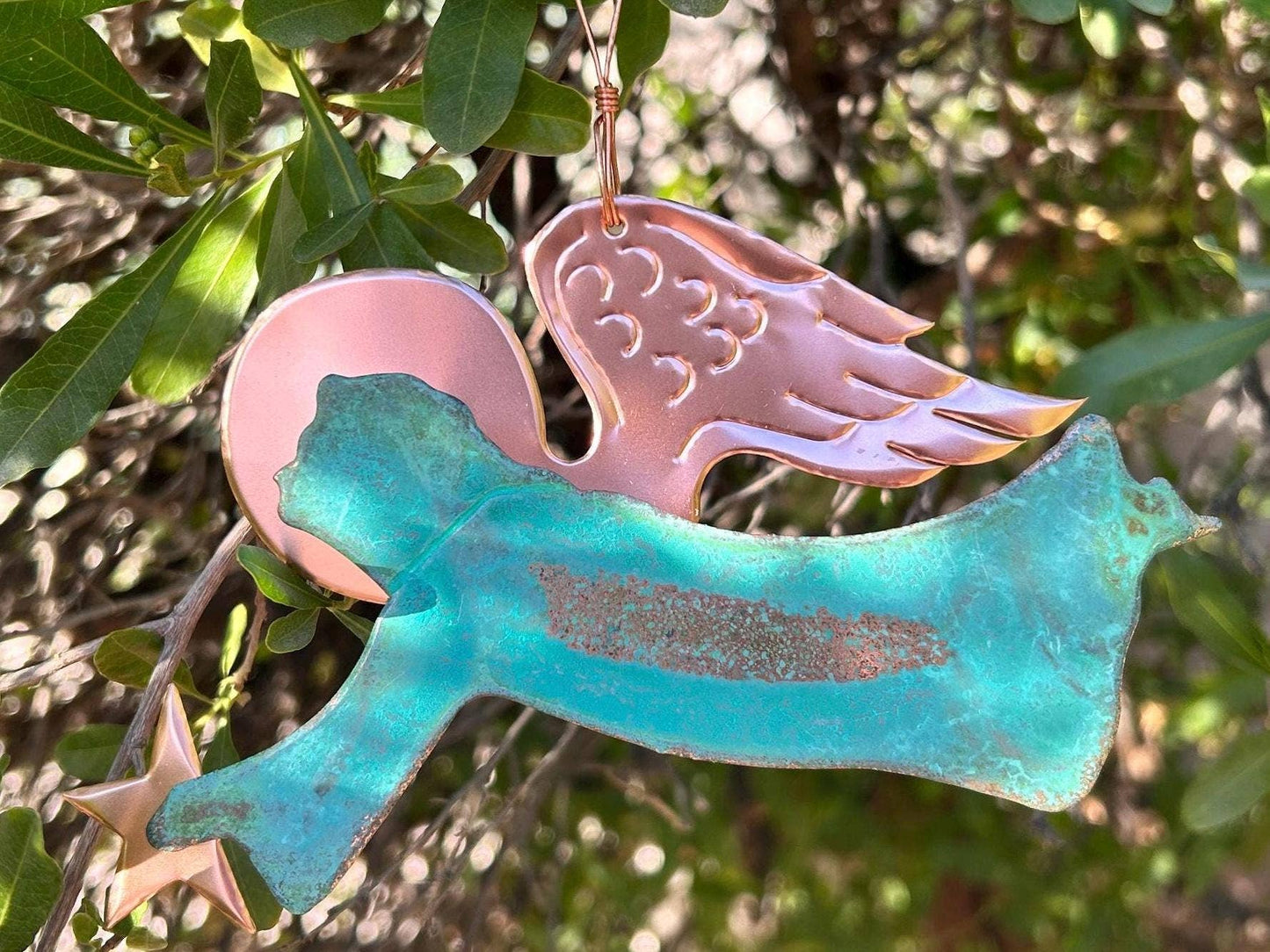 Angel Copper Christmas Ornament