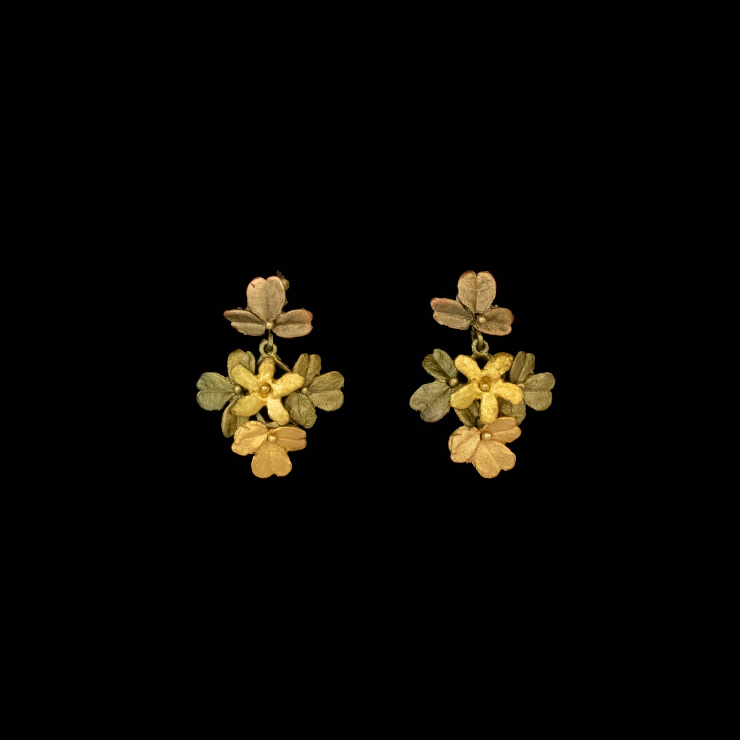 Wood Sorrel  Drop Post Earrings