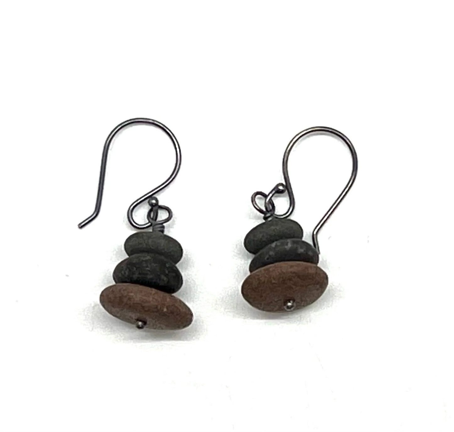 Stacked Rock Earrings