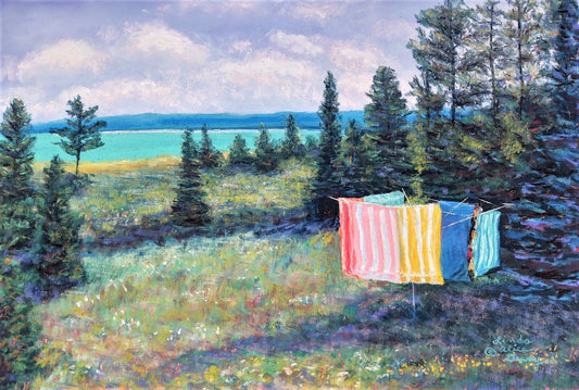 "After a Swim" 12 x 18 Gallery Wrapped Canvas Print