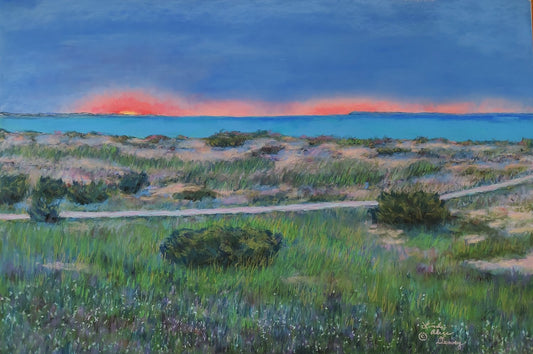 "Boardwalk Sunset" Print 8" X 12"
