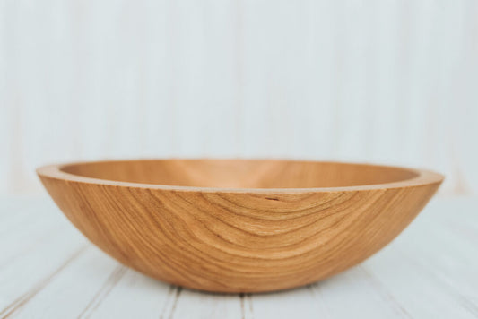 12" Cherry Wood Bowl w/ Bee's Oil Finish
