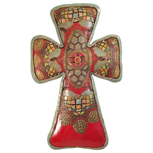 Butterfly Cross Ceramic Wall Art